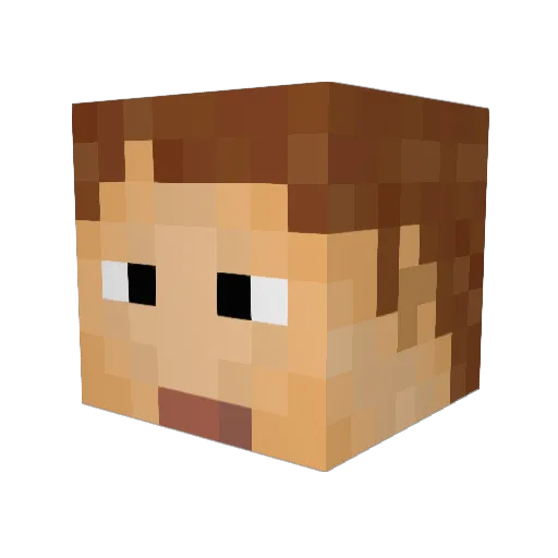 QuizzerO Minecraft avatar head, 3D render
