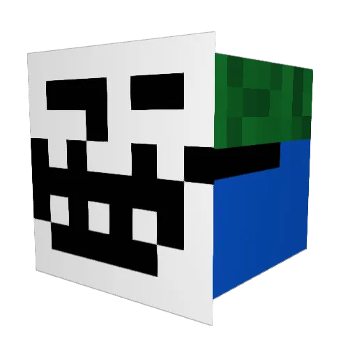 Qujomax Minecraft avatar head, 3D render