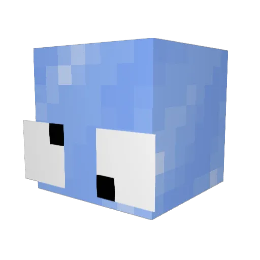Qumare Minecraft avatar head, 3D render