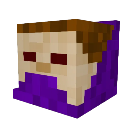 QumixXx Minecraft avatar head, 3D render
