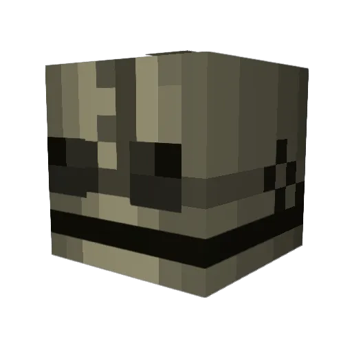 Qunck Minecraft avatar head, 3D render