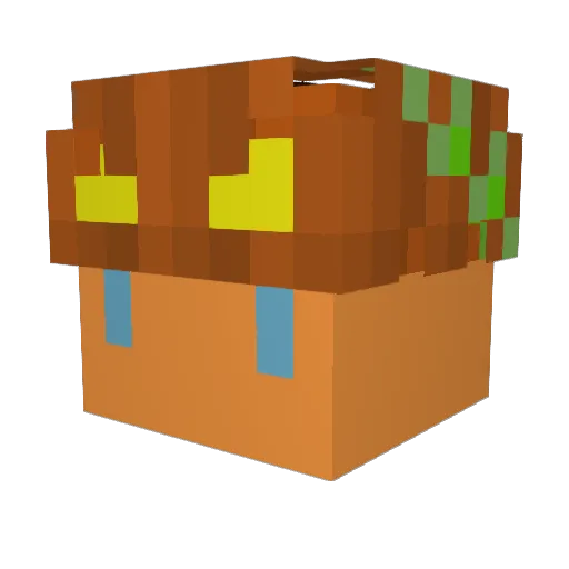 Quocrystal17 Minecraft avatar head, 3D render