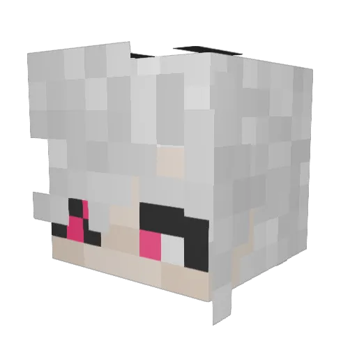 Quodios Minecraft avatar head, 3D render