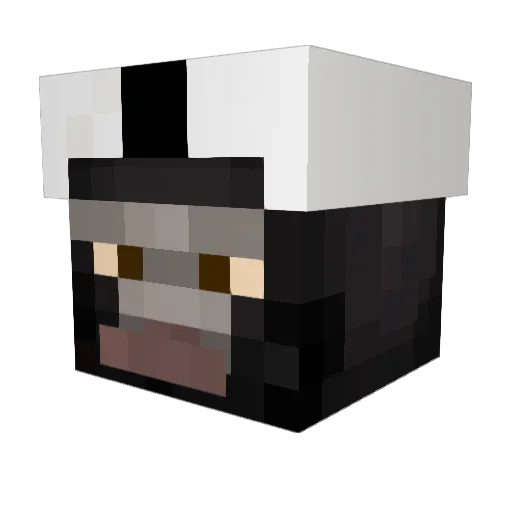 Quogs Minecraft avatar head, 3D render