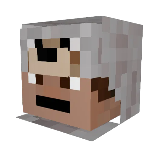 Quohorin Minecraft avatar head, 3D render