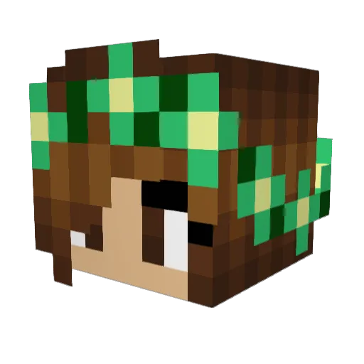 Quoiacakes Minecraft avatar head, 3D render