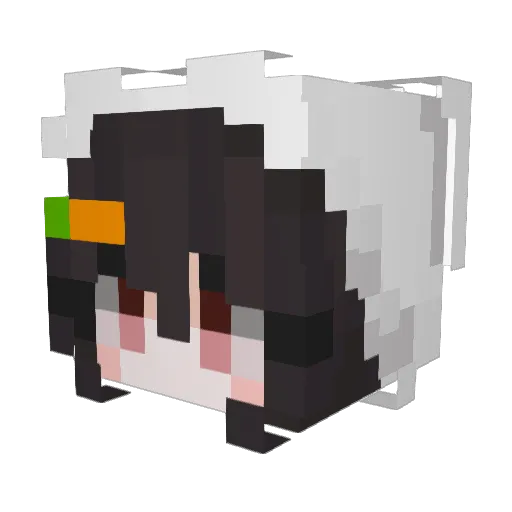 QuokkaOuO Minecraft avatar head, 3D render