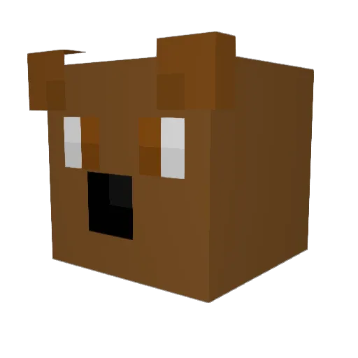 Quokkie_ Minecraft avatar head, 3D render