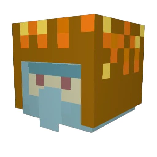 Quonkos Minecraft avatar head, 3D render