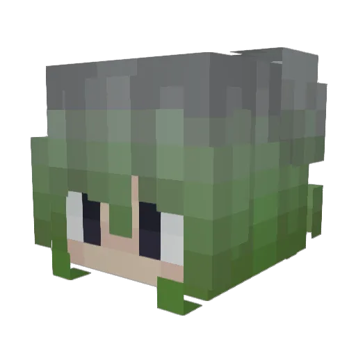 Quoraal Minecraft avatar head, 3D render