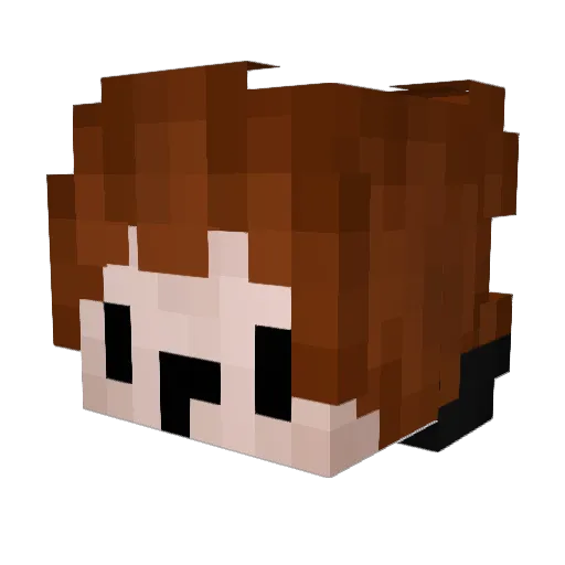 Quorwix Minecraft avatar head, 3D render