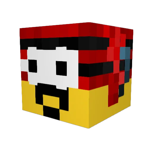 Quosar7 Minecraft avatar head, 3D render