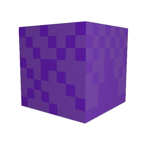 Quotepurple Minecraft avatar head, 3D render