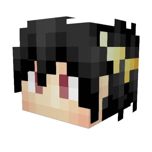 QuotieSK Minecraft avatar head, 3D render