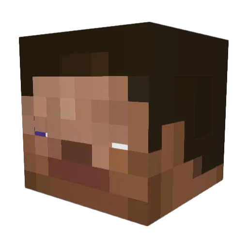 Quotinq Minecraft avatar head, 3D render