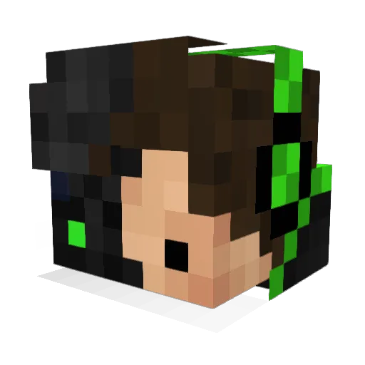 Qupido_sv Minecraft avatar head, 3D render