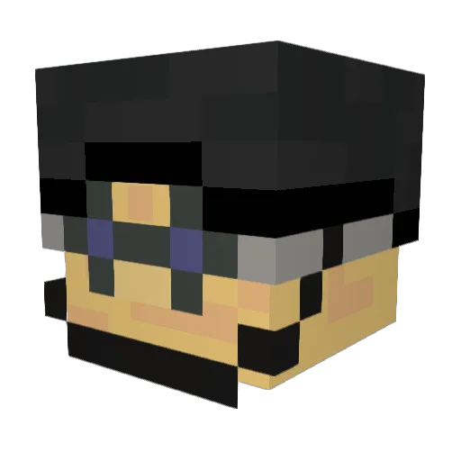 Qurbain Minecraft avatar head, 3D render