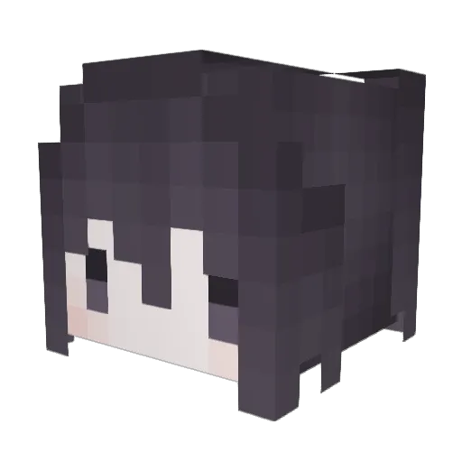 Qurim Minecraft avatar head, 3D render