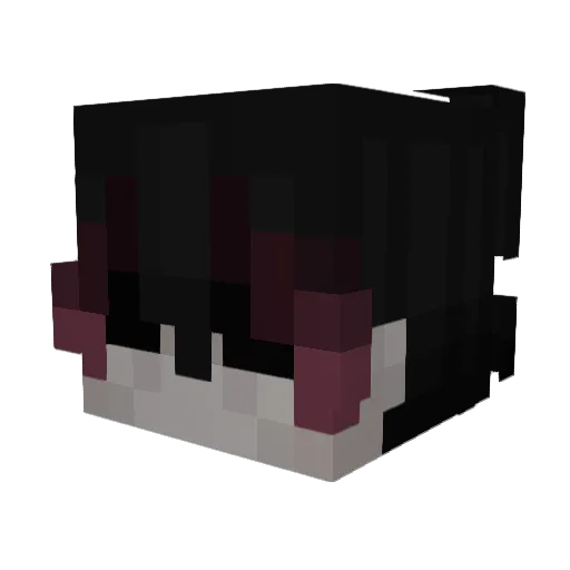 Qurls Minecraft avatar head, 3D render