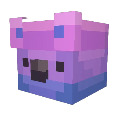 Qurn Minecraft avatar head, 3D render