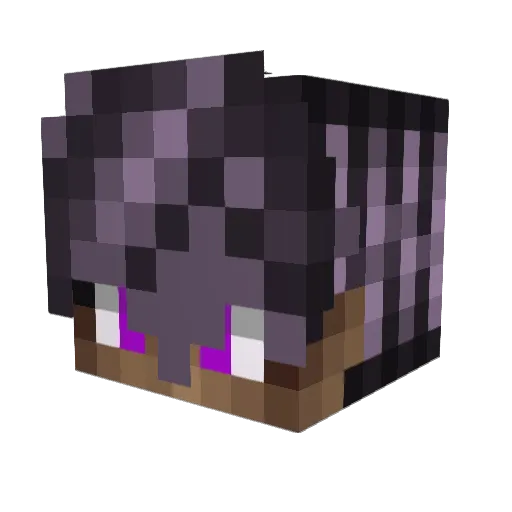 Qurry Minecraft avatar head, 3D render