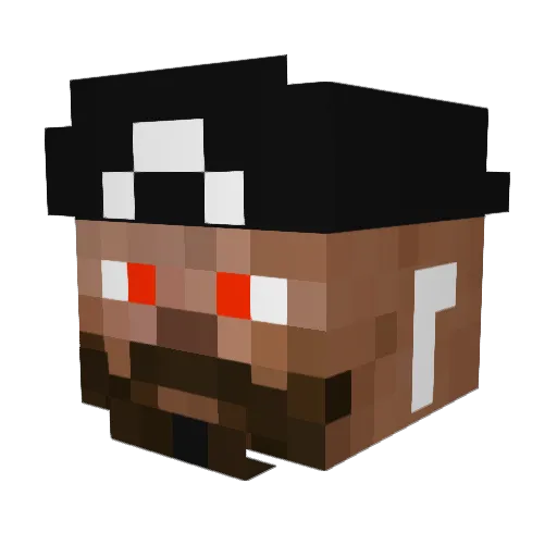 QusaiX Minecraft avatar head, 3D render