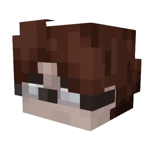 Qustak Minecraft avatar head, 3D render