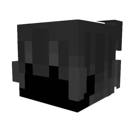 Qutanyl Minecraft avatar head, 3D render