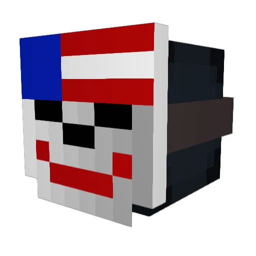Qutiaw Minecraft avatar head, 3D render