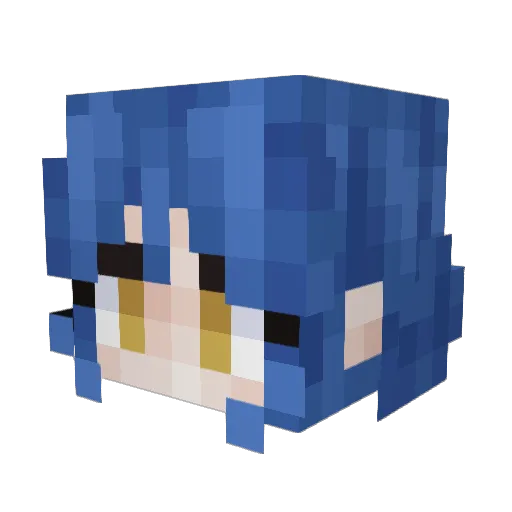 Qutilt Minecraft avatar head, 3D render