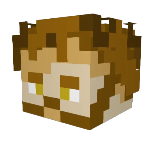 Quuix Minecraft avatar head, 3D render