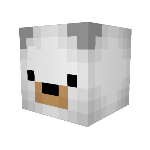 Quuooo Minecraft avatar head, 3D render