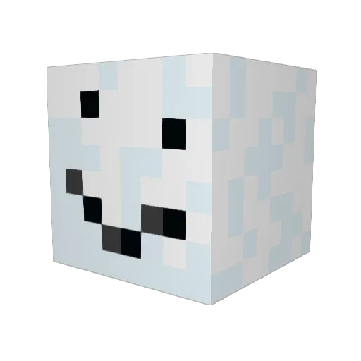 Quwky Minecraft avatar head, 3D render