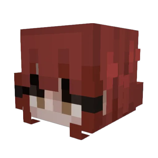Quxeeeee Minecraft avatar head, 3D render