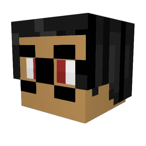 Quxtr Minecraft avatar head, 3D render
