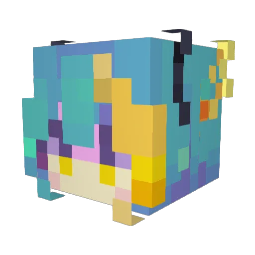 Quzen_ Minecraft avatar head, 3D render