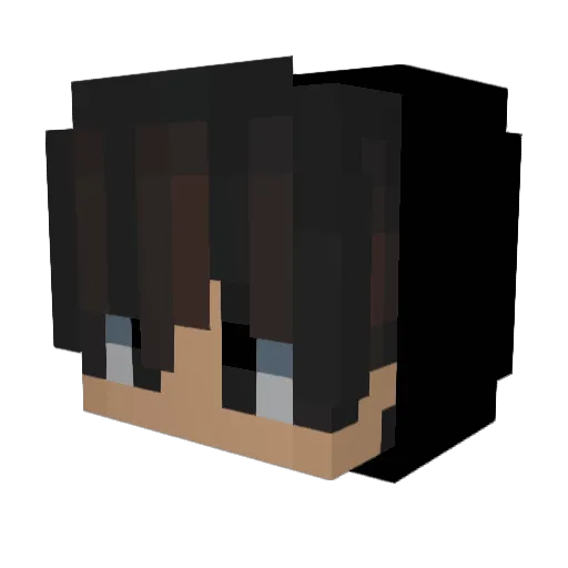 Quzhyy Minecraft avatar head, 3D render