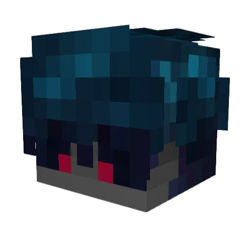 Quzid Minecraft avatar head, 3D render
