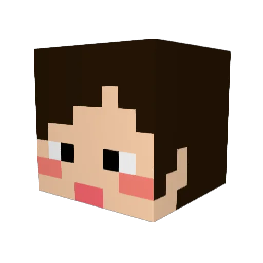 Quzila_ Minecraft avatar head, 3D render