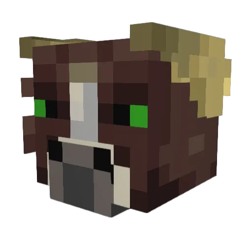 Quzzik Minecraft avatar head, 3D render