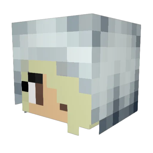 QveenJess Minecraft avatar head, 3D render