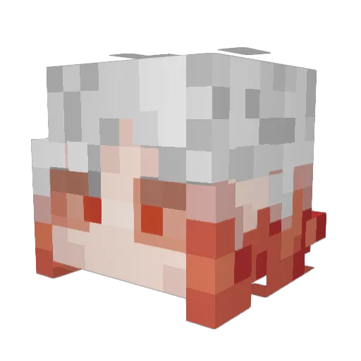 Qviser Minecraft avatar head, 3D render