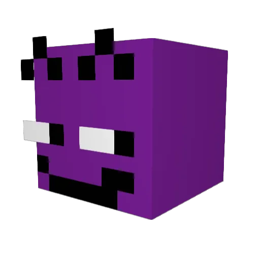 Qw1rty Minecraft avatar head, 3D render