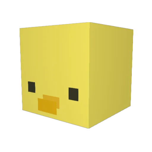 Qwackerzz Minecraft avatar head, 3D render