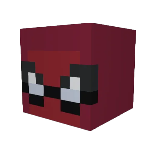 Qwalani Minecraft avatar head, 3D render