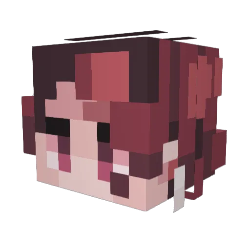QwantZiro Minecraft avatar head, 3D render