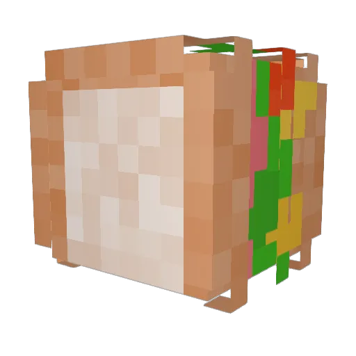 QwanteK Minecraft avatar head, 3D render