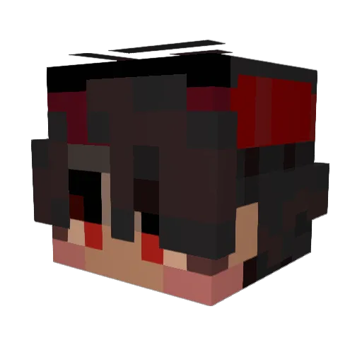 QwarXD Minecraft avatar head, 3D render