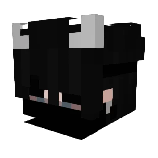 Qwartres Minecraft avatar head, 3D render