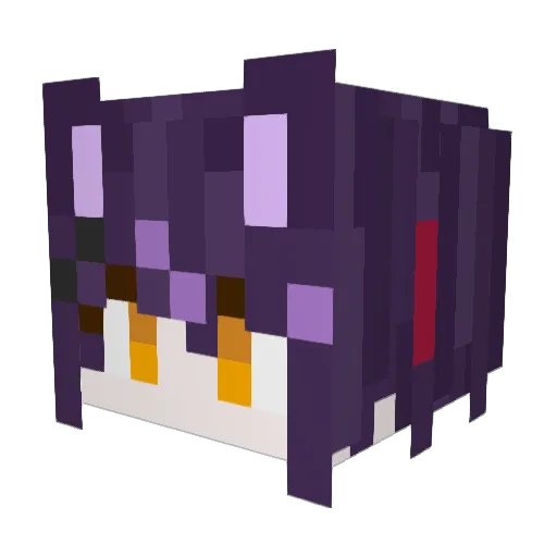 QwdV19 Minecraft avatar head, 3D render
